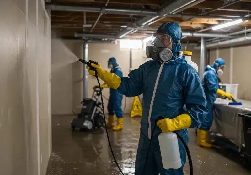 Basement Sanitization and Antimicrobial Treatment process in Rome, NY